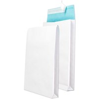 MAILmedia Faltenversandtasche B4, fadenverstärkt, weiß/blau