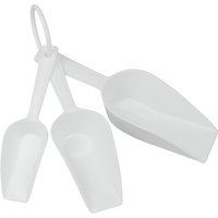 metaltex Dosierschaufeln, Kunststoff, 3er Set, weiß