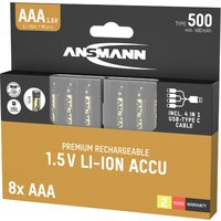 ANSMANN Premium Li-Ion Akku Micro AAA mit USB-C Kupplung