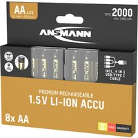 ANSMANN Premium Li-Ion Akku Mignon AA mit USB-C Kupplung