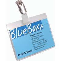 DURABLE Namensschild, oben offen, mit Clip,transparent