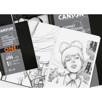 CANSON Skizzenbuch ONE, 216 x 279 mm, schwarz