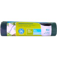 Secolan Mülleimerbeutel, grün/schwarz, 60 Liter, 30 my