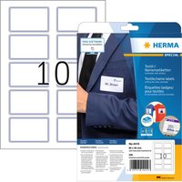 HERMA Namensetiketten 80 x 50 mm, Acetat-Seide, blauer Rand