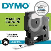 DYMO D1 Schriftbandkassette weiß/schwarz, 12 mm x 3 m