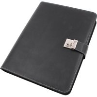 Alassio Ringbuchmappe, A4, aus Nappa-Leder, schwarz