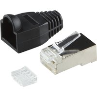 LogiLink RJ45 Stecker, geschirmt, Kat.6, schwarz