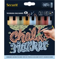 Securit Kreidemarker ORIGINAL MEDIUM, 8er Etui, Erdfarben