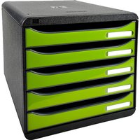 EXACOMPTA Schubladenbox BIG-BOX PLUS, 5 Schübe, lemongrün