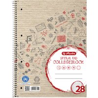 herlitz Collegeblock , Recycling, DIN A4, kariert, 80 Blatt