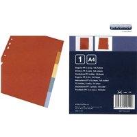 proOFFICE Kunststoff-Register, blanko, A4, 5-teilig