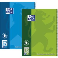Oxford Linkshänder-Collegeblock, DIN A4+, kariert, 80 Blatt