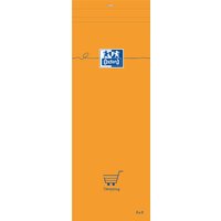 Oxford Notizblock, 74 x 210 mm, kariert, 80 Blatt, orange