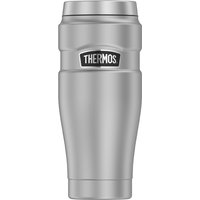 Thermos Stainless King Thermobecher aus Edelstahl Silber 0,47l - Coffee to Go Becher, absolut dicht, spülmaschinenfest, 7h heiß & 18h kalt, mit Haken für Teebeutel, BPA-frei