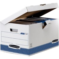 Fellowes BANKERS BOX SYSTEM Archiv-Klappdeckelbox Maxi, blau