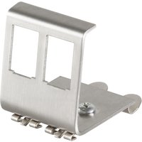 LogiLink Hutschienenhalter für 2 Keystone Module, Edelstahl