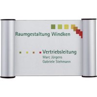 FRANKEN Türschild Clip, (B)148 x (T)20 x (H)148 mm, silber