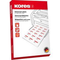 Kores Universal-Etiketten, 105 x 42,3 mm, weiß, 100 Blatt