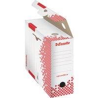 Esselte Archiv-Schachtel SPEEDBOX, DIN A4, weiß/rot,(B)100mm