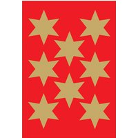 HERMA Weihnachts-Sticker DECOR , Sterne, , 33 mm, gold
