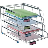 ALBA Briefablage , COR4F, , aus Drahtmetall, DIN A4, 4-fach