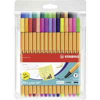 STABILO Fineliner point 88, 30er Kunststoffetui
