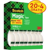 Scotch Klebefilm Magic 810, 19 mm x 33 m, 20 + 4 GRATIS