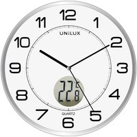 UNiLUX Wanduhr/Quarzuhr , TEMPUS, , Durchm.: 300 mm, silber