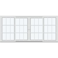 Patio life skjutdörrar | 4 ramar med 2 horisontala, 2 vertikala spröjsar