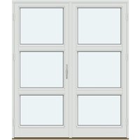 Two-Panel Outswing Patio Doors | 2 Outward-Swinging Door Leaves with 2 Horizontal Glass-Dividing Bars