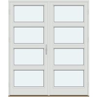 Two-Panel Outswing Patio Doors | 2 Outward-Swinging Door Leaves with 3 Horizontal Glass-Dividing Bars