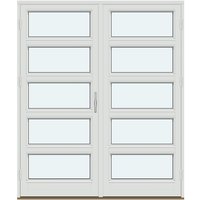 Two-Panel Outswing Patio Doors | 2 Outward-Swinging Door Leaves with 4 Horizontal Glass-Dividing Bars