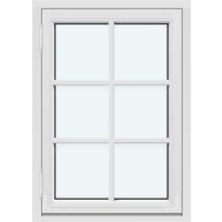 Historic-Style Single-Sash Outward-Opening Casement Window | 1 sash with 2 horizontal decorative bars and 1 vertical decorative bar
