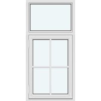 Historic-Style Kombi Outward-Opening Casement Window | 1 fixed glazed section without decorative bars; 1 sash with 1 horizontal and 1 vertical decorative bar