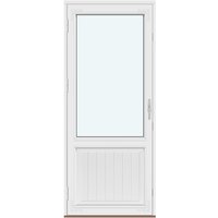 Historic-Style Single-Panel Outswing Patio Doors | 1 outswing door leaf with glass and a panel