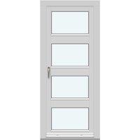 Single-Panel Inswing Patio Doors | 1 sash with 3 horizontal glass-dividing bars