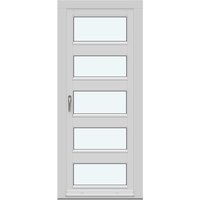 Single-Panel Inswing Patio Doors | 1 sash with 4 horizontal glass-dividing bars