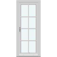 Single-Panel Inswing Patio Doors | 1 door leaf with 3 horizontal decorative bars and 1 vertical decorative bar