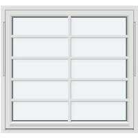 Super-Low-Uw Outward-Opening Passive House Window | 1 Outward-Opening Pivot Sash with 4 Horizontal Decorative Bars and 1 Vertical Decorative Bar