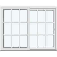 Patio Life Sliding Patio Door | 2 frames with 2 horizontal decorative bars and 2 vertical decorative bars