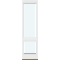 Single-Panel Sidelights | 1 outswing door leaf with 1 horizontal glass-dividing bar