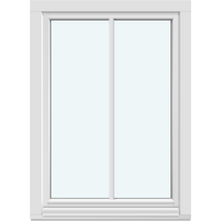 Single-Sash Inward-Opening Window | 1 sash with 1 vertical decorative bar