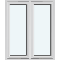 Two-Sash Outward-Opening Vertical Pivot Window | 2 sashes without decorative bars