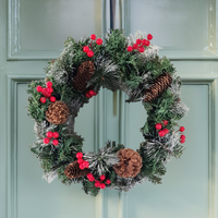 Faux Festive Grove Wreath