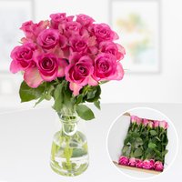Blumenshop Sichern Sie sich 10% Rabatt auf die 12Rosenbox in Rosa