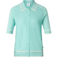 BOGNER Peaches silk knit jacket for women - Cyan-blue - 48