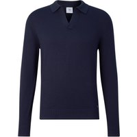 BOGNER Garry knitted polo long-sleeved top for men - Navy blue - S