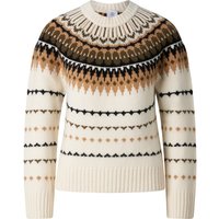 BOGNER Ina Cashmere and Norwegian-Style Jumper for women - Off-White/Camel/Coffee - 38