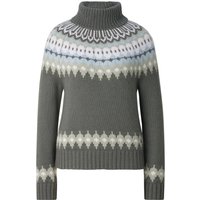 BOGNER Ingrid Cashmere and Norwegian-Style Jumper for women - Olive/Light blue/Off-white - 46
