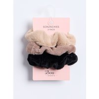 3 pack plush hair scrunchies Mix OS